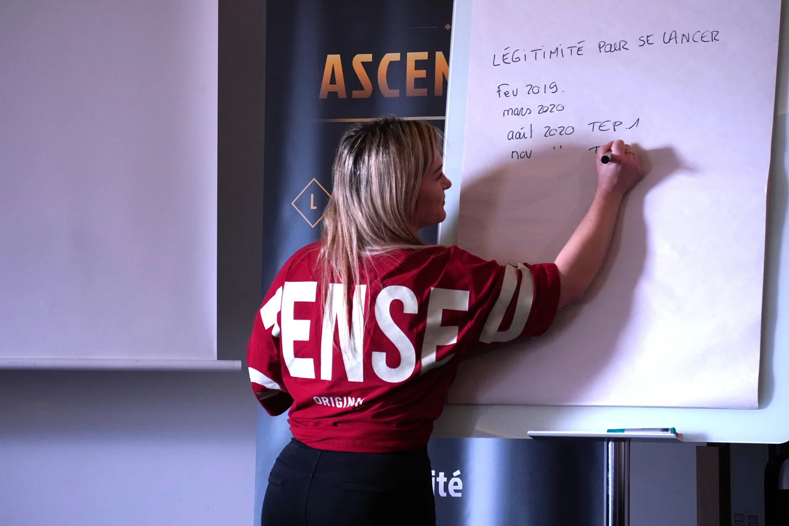 Camille Mougin animant une séance de préparation mentale et de coaching mental